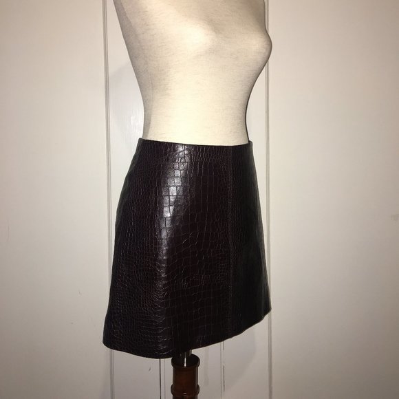 🌺 SOLD 🌺 Alice + Olivia Riley Croc Skirt, NWT - Picture 7 of 11